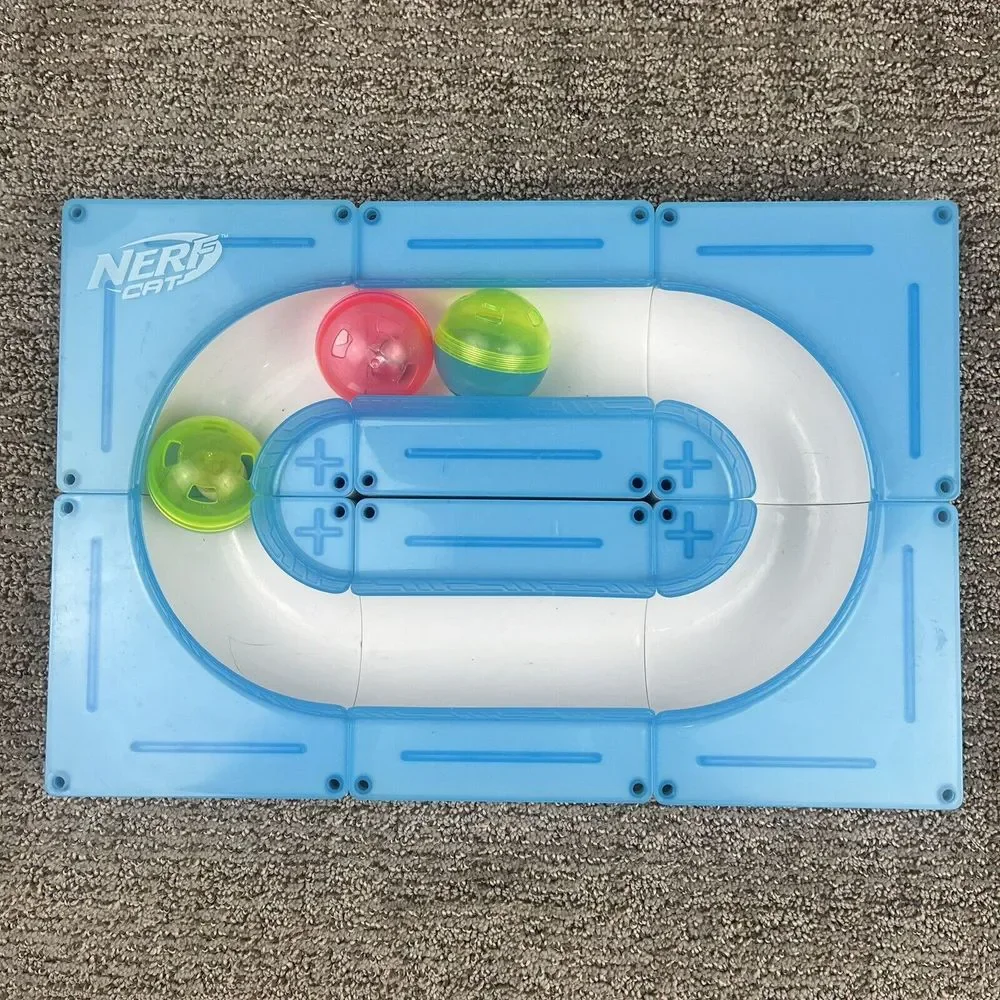 Nerf Modular Turbo Cat Track Toy Wtih 3 Balls Customize Shape Add Sets Gift Fast